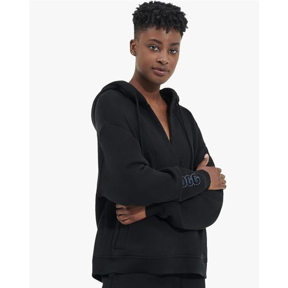 NWT UGG Adryann Hoodie Sweater – Black – Size S (Oversized Fit) – Retail $138 - Picture 1 of 8